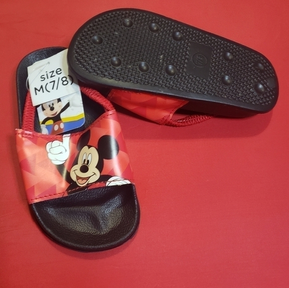 blue batman and red mickey flip flops set size M(7/8) - Picture 4 of 10